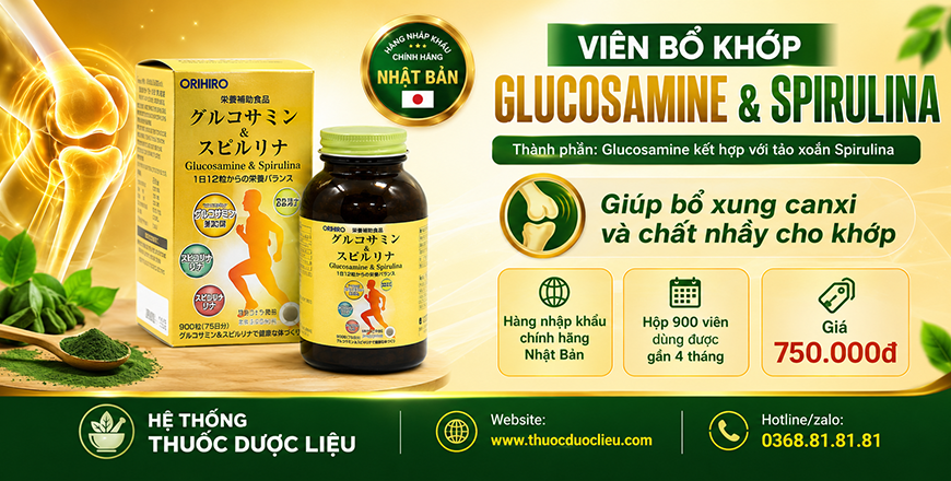Viên bổ khớp Glucosamine and Spirulina